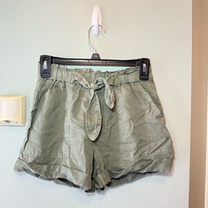 Aerie Green Shorts with Tie SIZE XS
